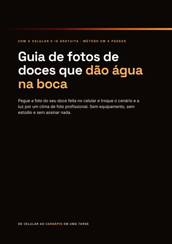 Capa do Guia de Fotos de Doces que Dão Água na Boca